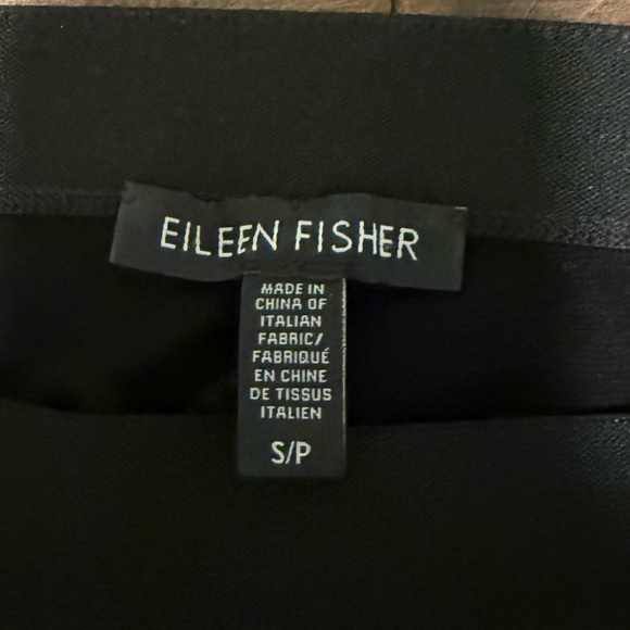 Eileen Fisher Black Leather Panel Jeggings - Picture 3 of 4